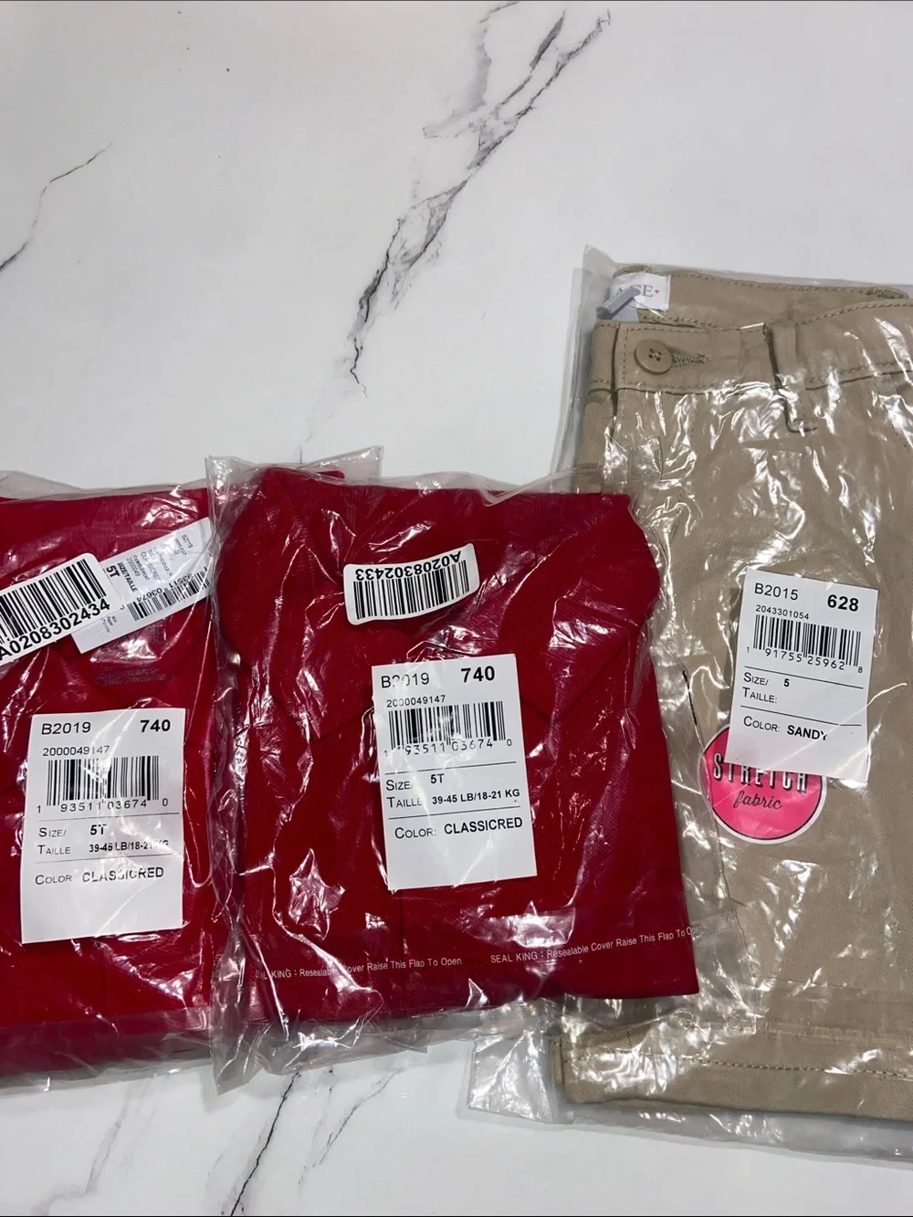 The Children's Place Stretch Shorts - Classic Red & Sandy